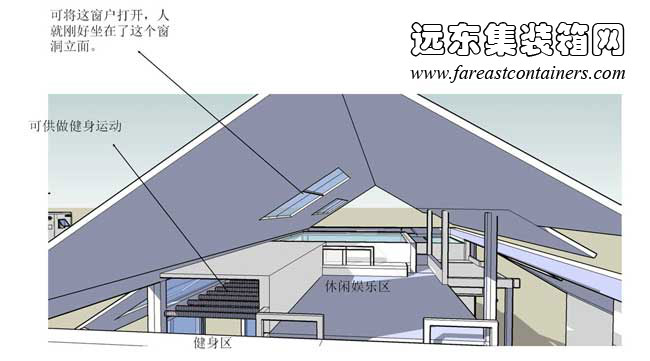 帶天窗的變形小屋,集裝箱活動(dòng)房,二手集裝箱貨柜,住人集裝箱房屋