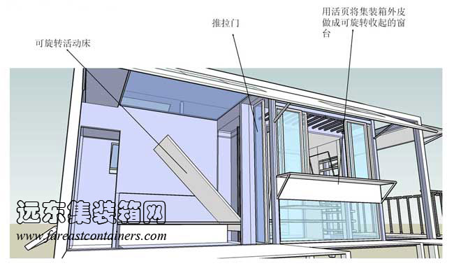 帶天窗的變形小屋,集裝箱活動(dòng)房,二手集裝箱貨柜,住人集裝箱房屋