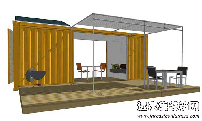 Sunset Idea House 的建筑設(shè)計(jì)圖,集裝箱活動房,住人集裝箱房屋,二手集裝箱