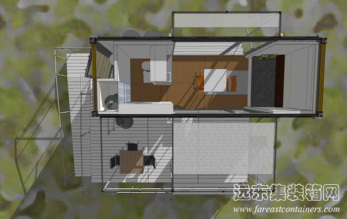Sunset Idea House 的建筑設(shè)計(jì)圖,集裝箱活動房,住人集裝箱房屋,二手集裝箱