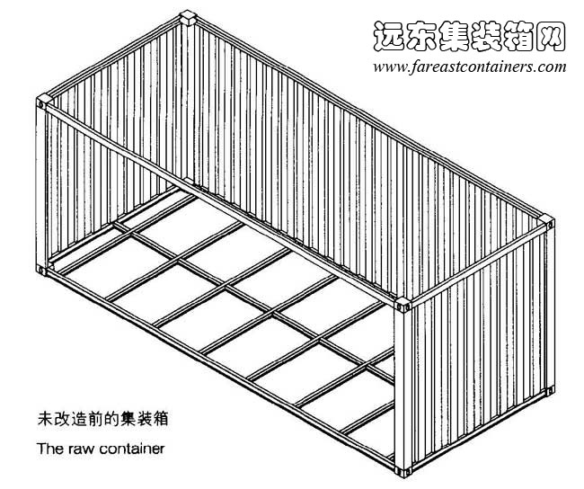 未改造前的集裝箱,集裝箱建筑,集裝箱房屋,集裝箱住宅,集裝箱活動(dòng)房,住人集裝箱