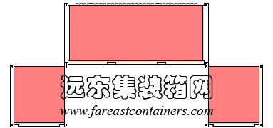 上下箱體拼接方式示意A,集裝箱房屋,集裝箱活動(dòng)房,住人集裝箱,集裝箱住宅,集裝箱建筑