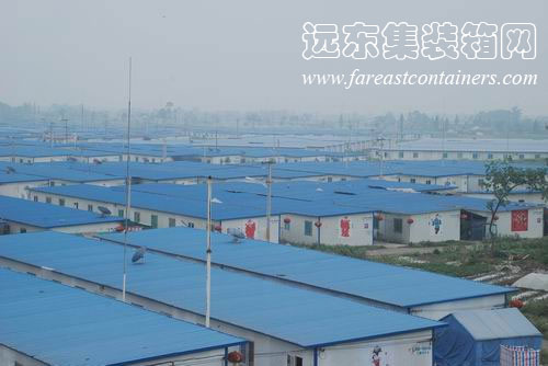 汶川大地震后大量出現(xiàn)的活動板房