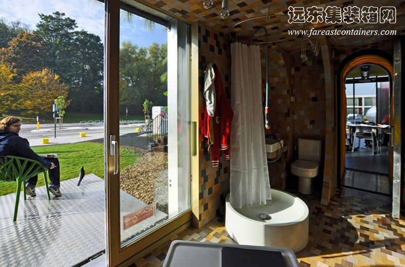 HUB 01 集裝箱學生宿舍的內(nèi)部,集裝箱房屋,集裝箱建筑,集裝箱住宅
