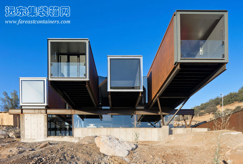 casa oruga 集裝箱住宅大量玻璃門窗的應用,集裝箱房屋,集裝箱建筑
