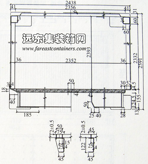 IAA、ICC 集裝箱橫向剖面圖