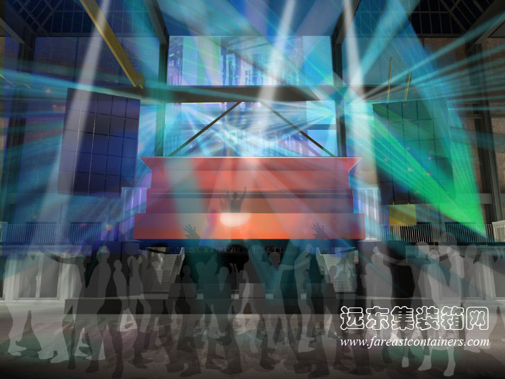 集裝箱大賣場(chǎng)Boxpark NDSM的巨大空間可以容納大量人群
